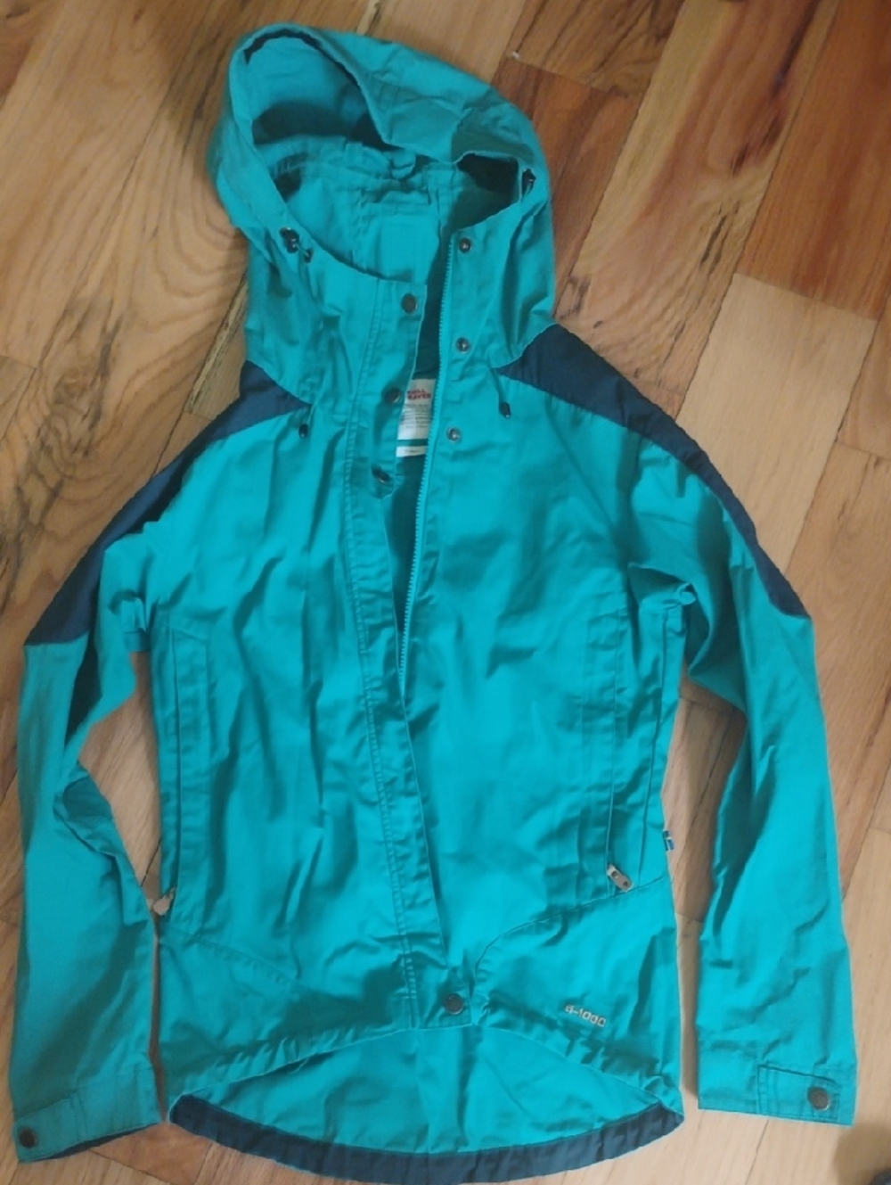 Fjallraven Women's Teal Hooded Ski Jacket with Dark Contrast, XXS